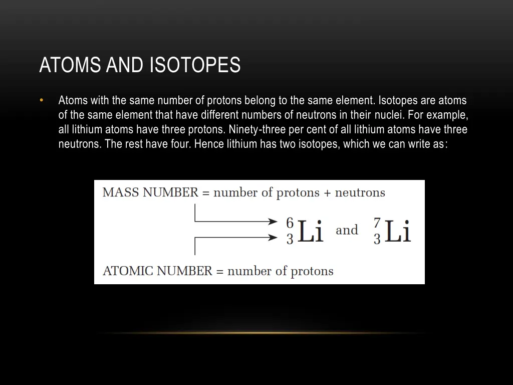 atoms and isotopes