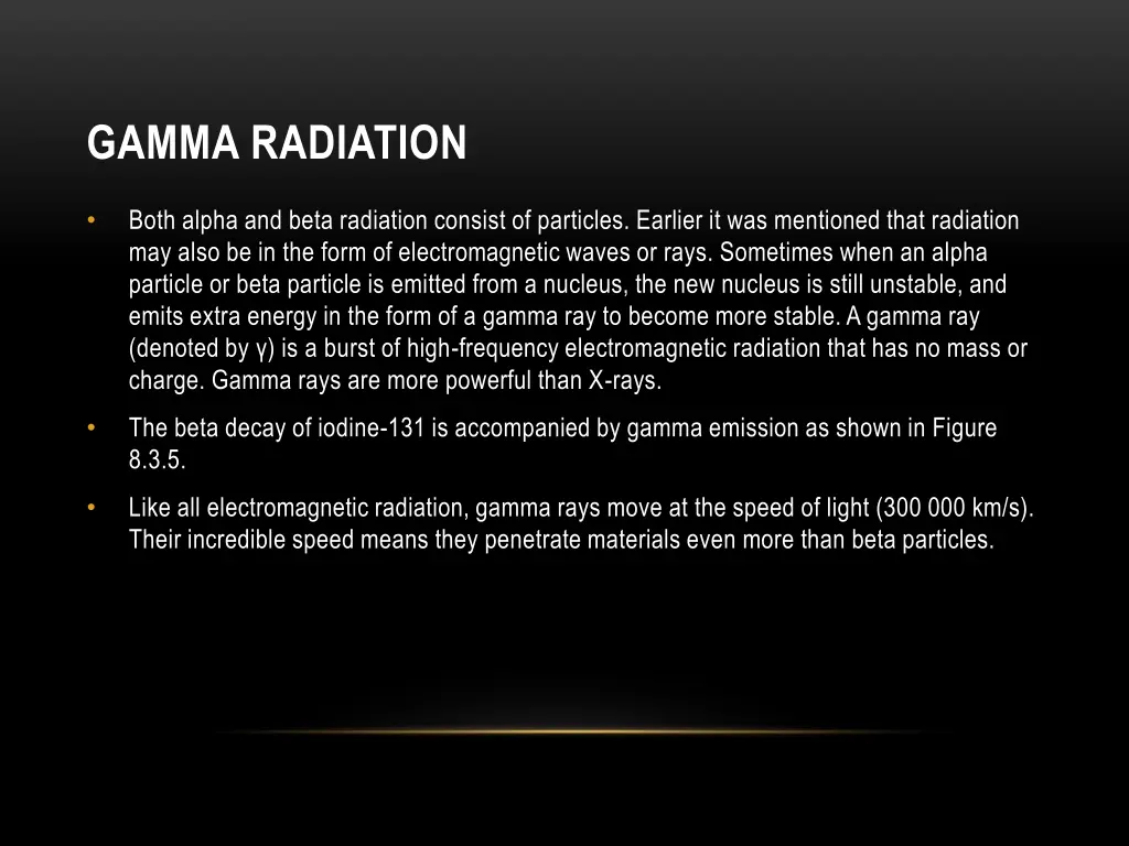 gamma radiation
