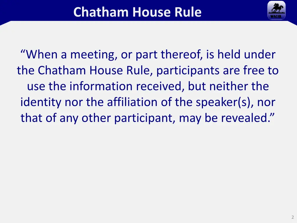 chatham house rule