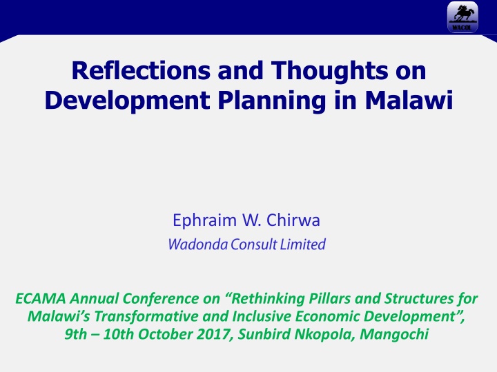reflections and thoughts on development planning