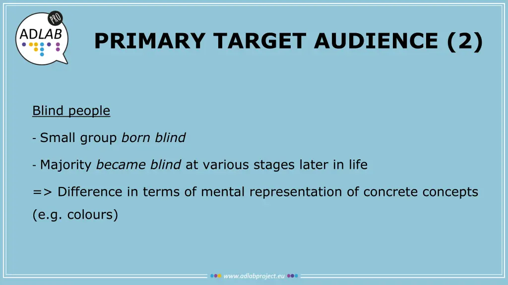 primary target audience 2