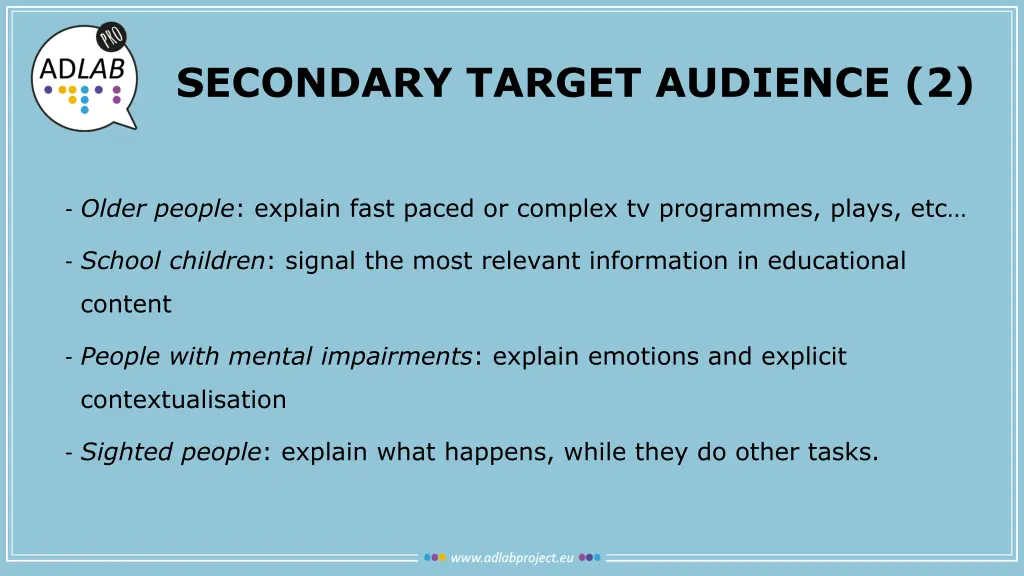 secondary target audience 2