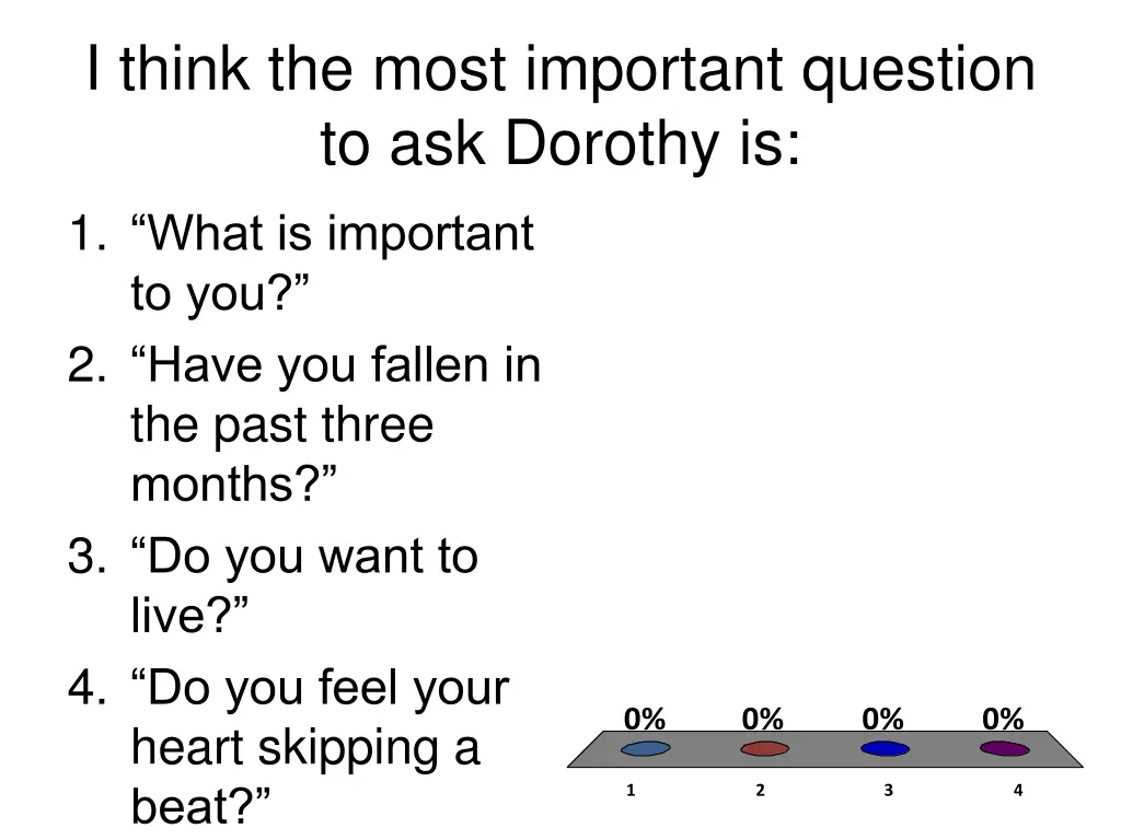 i think the most important question