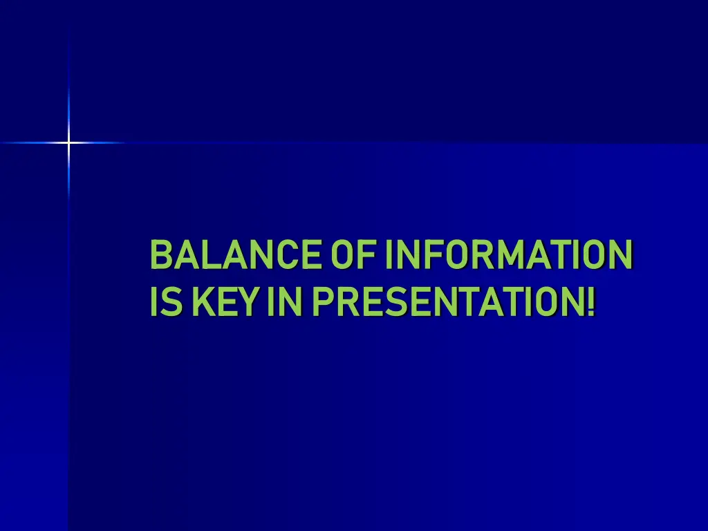 balance of information balance of information