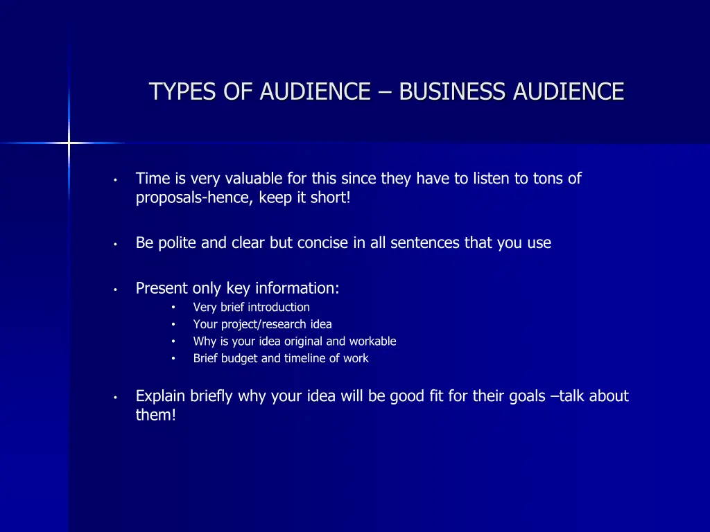 types of audience business audience