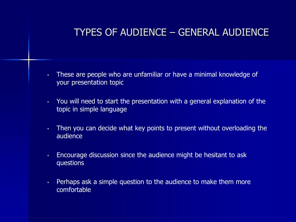 types of audience general audience