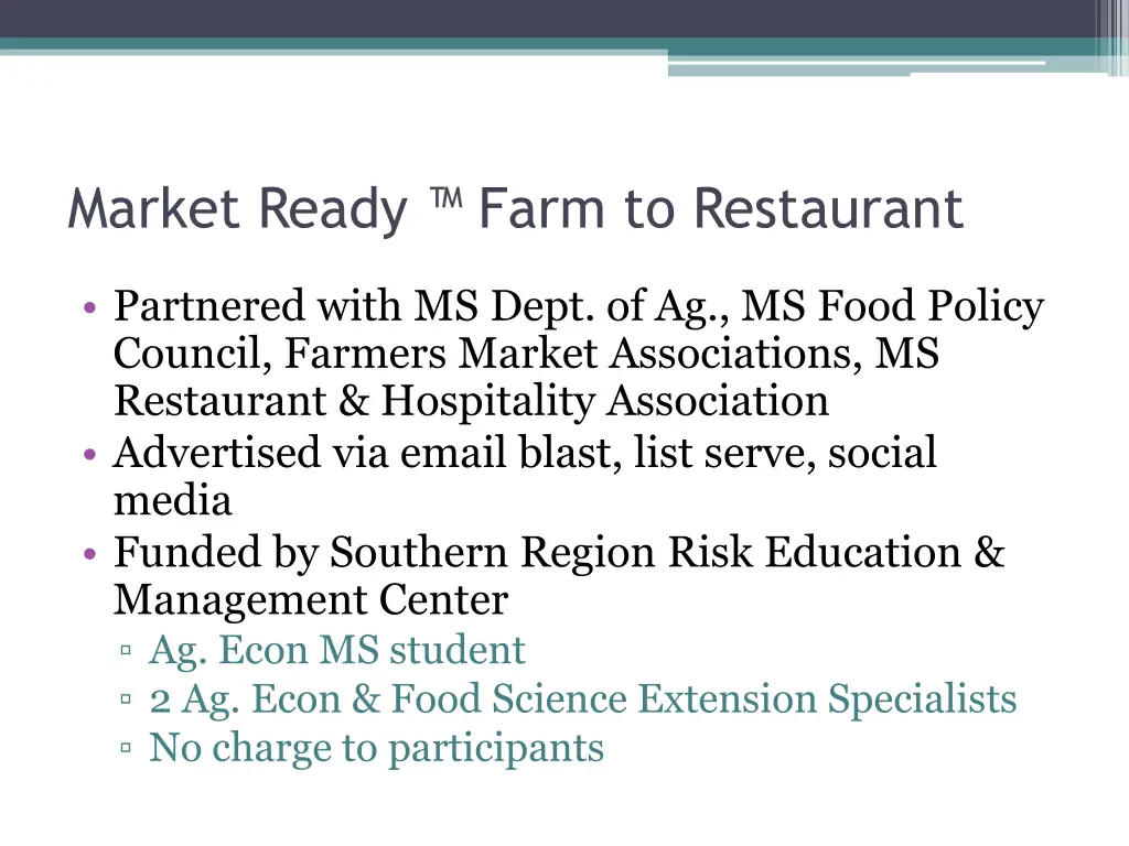 market ready 1