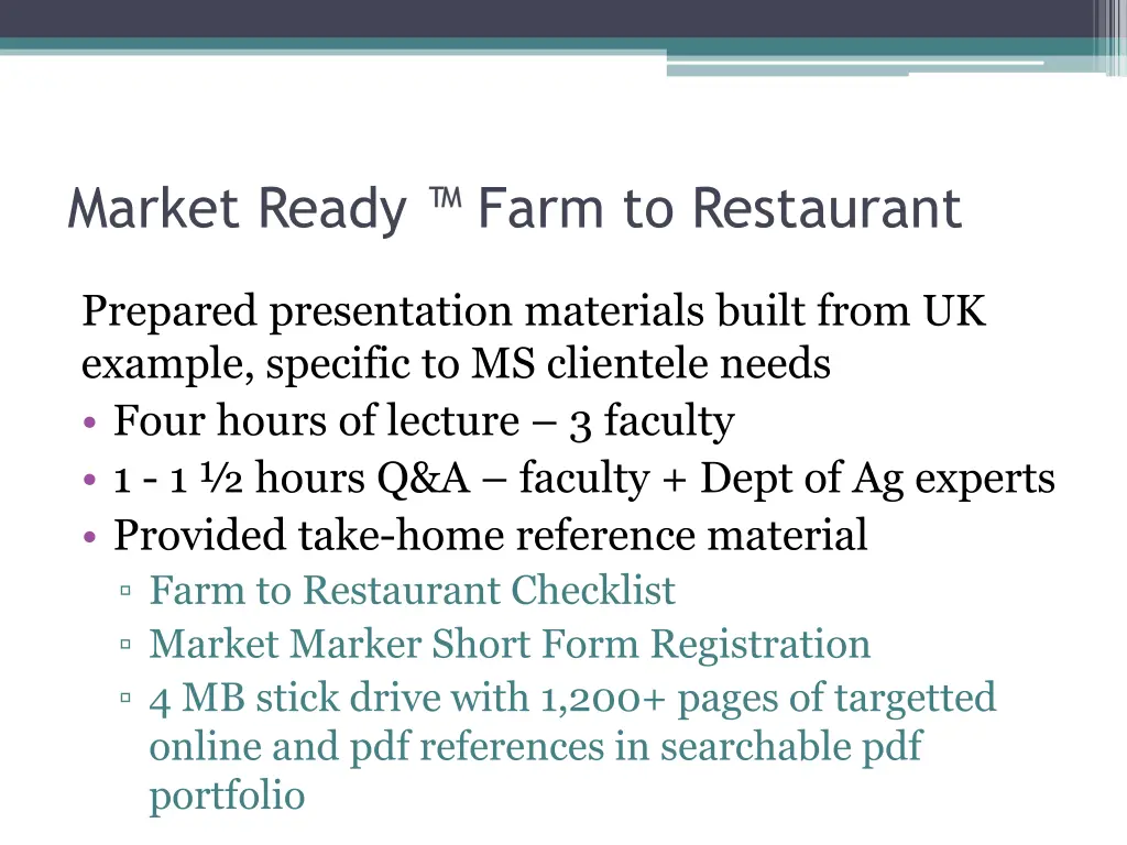 market ready 2