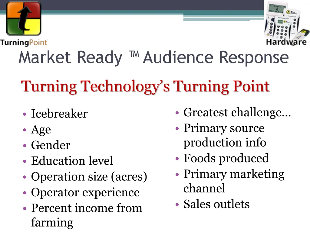 market ready audience response