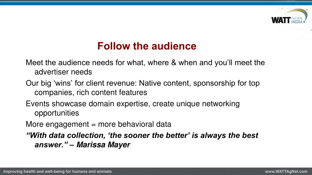 follow the audience