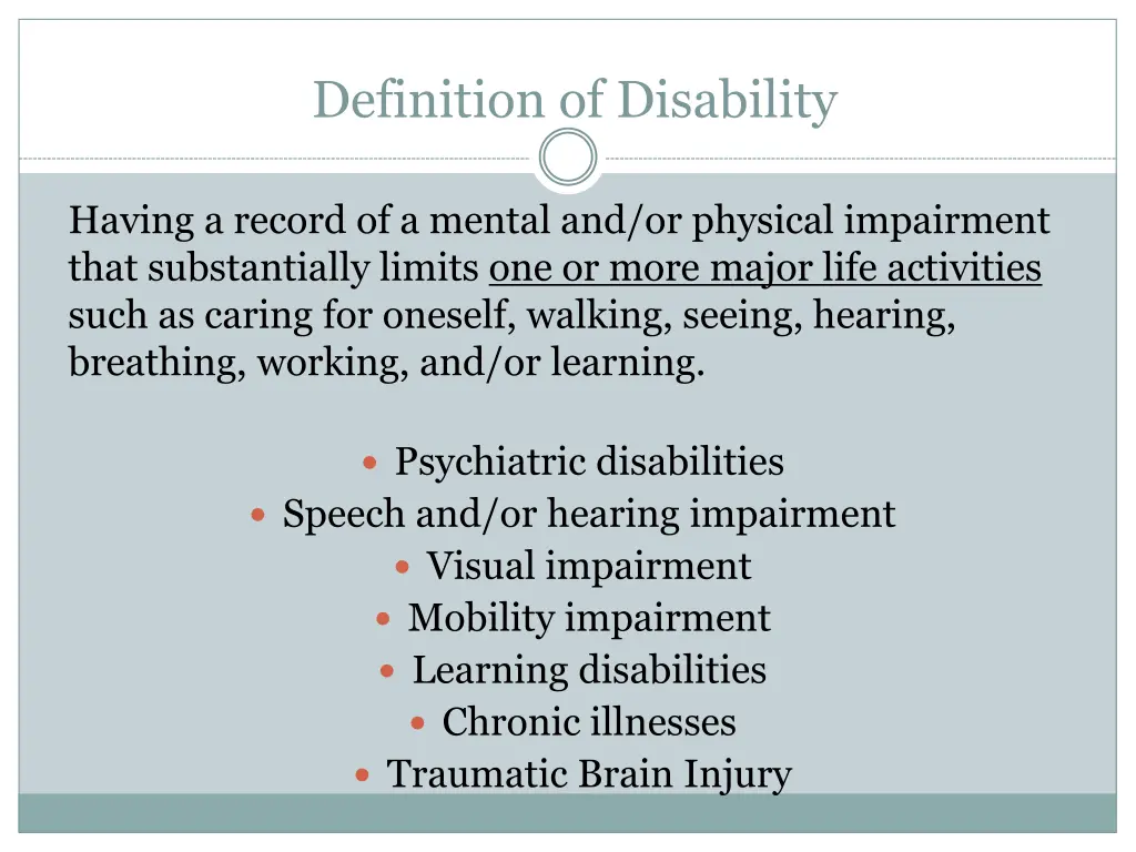 definition of disability