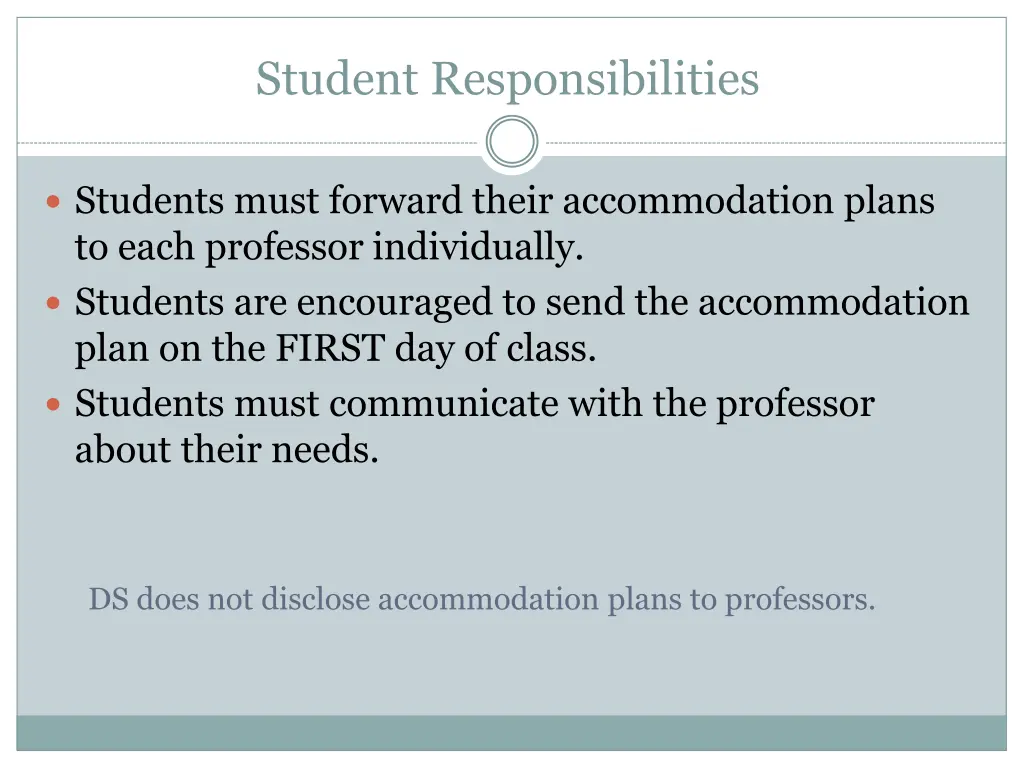 student responsibilities