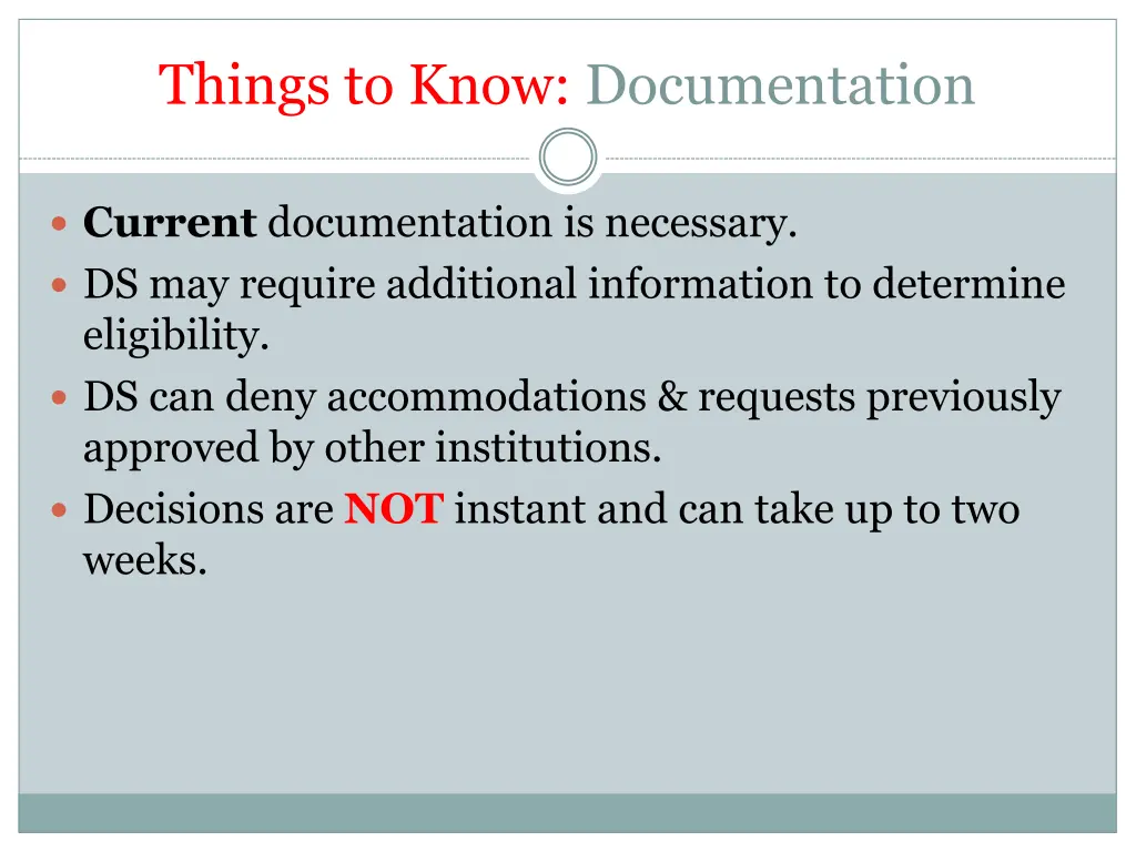things to know documentation