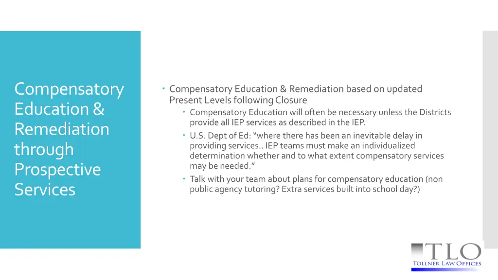 compensatory education remediation through