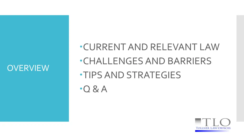 current and relevant law challenges and barriers