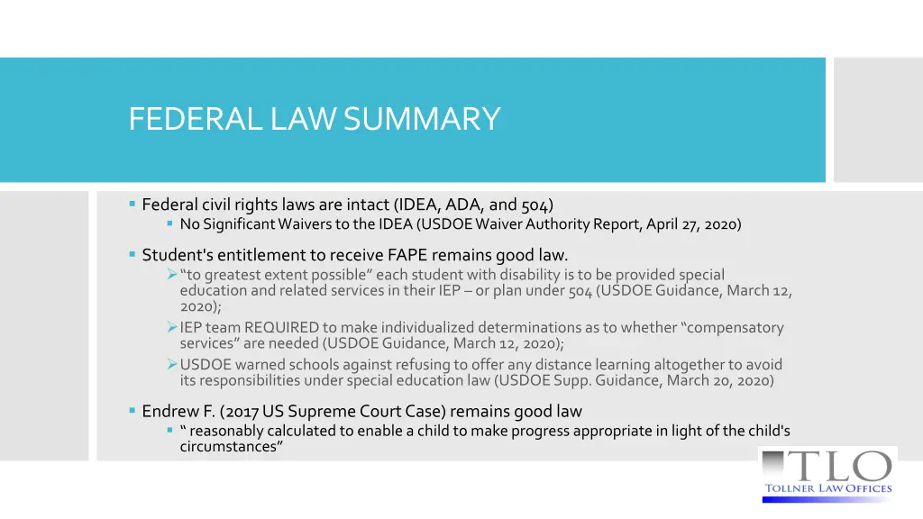 federal law summary
