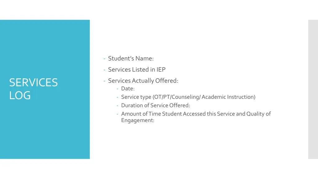 student s name