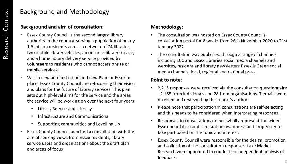 background and methodology