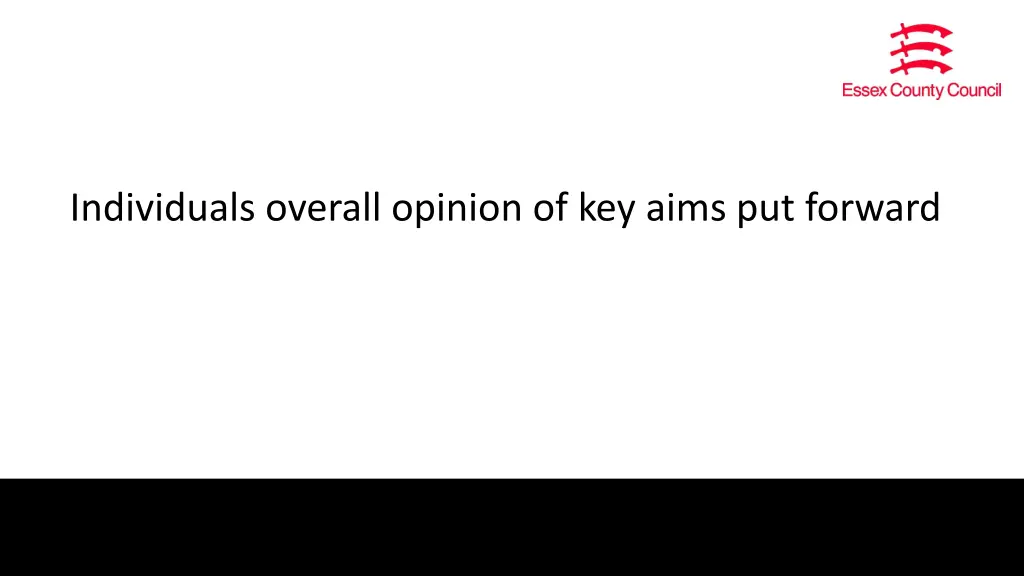 individuals overall opinion of key aims