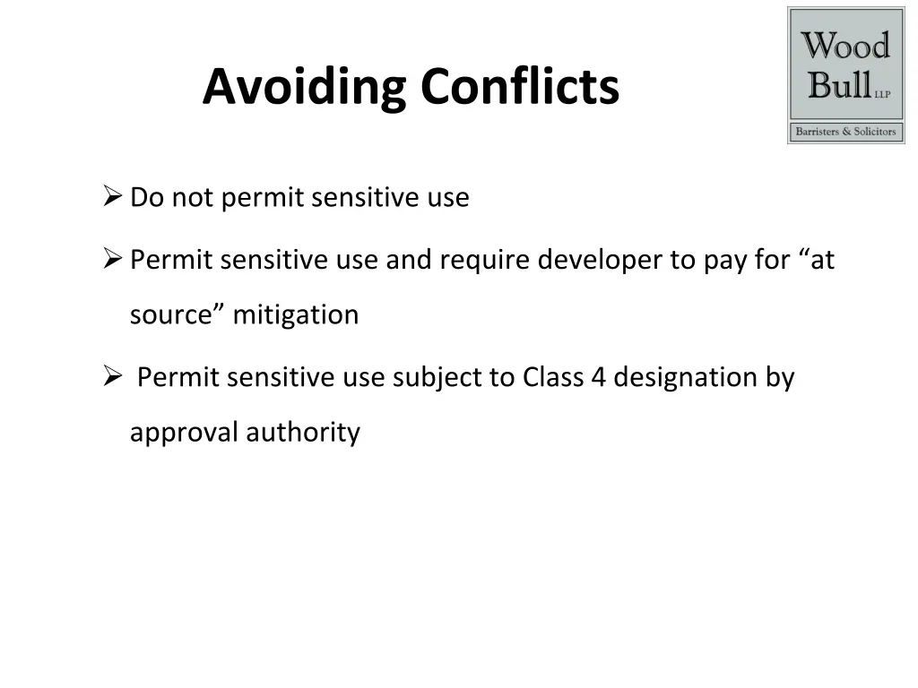 avoiding conflicts