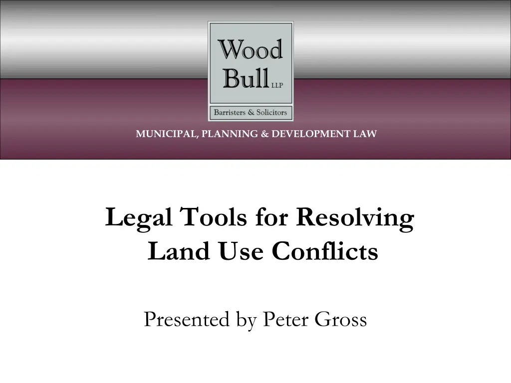 municipal planning development law 1