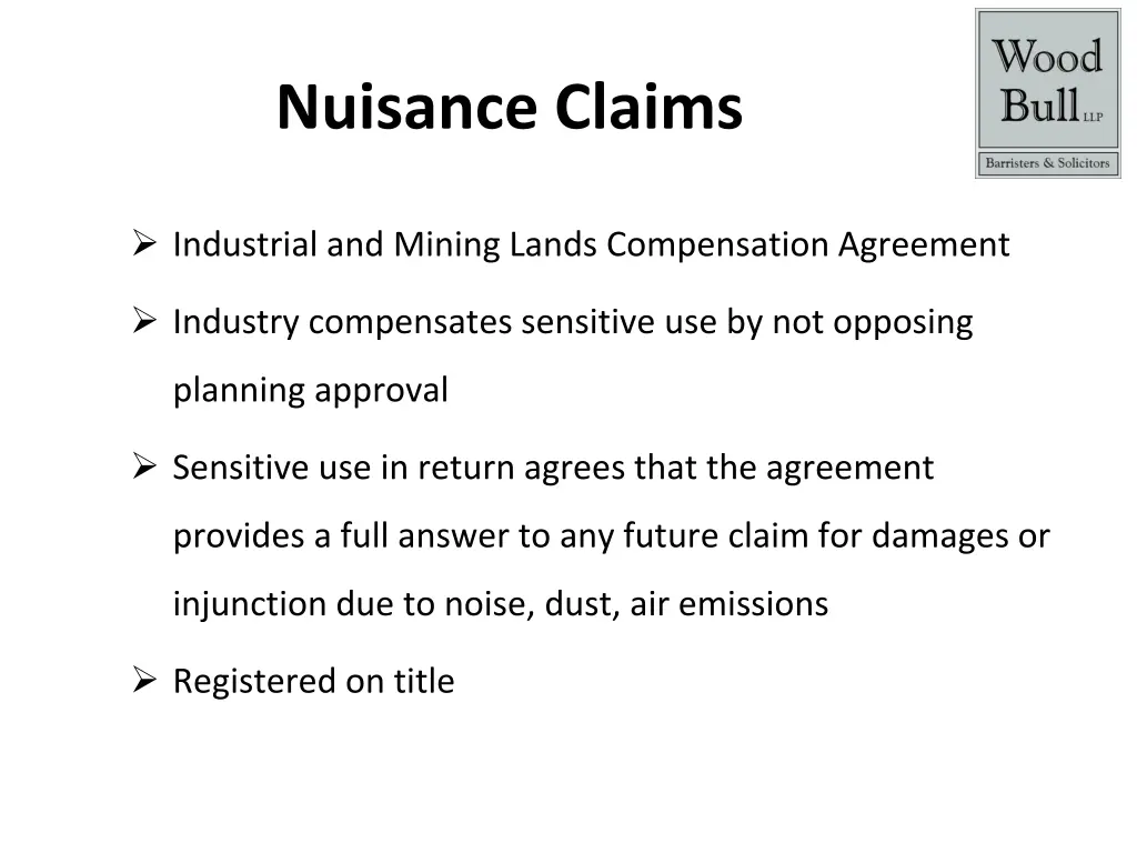 nuisance claims