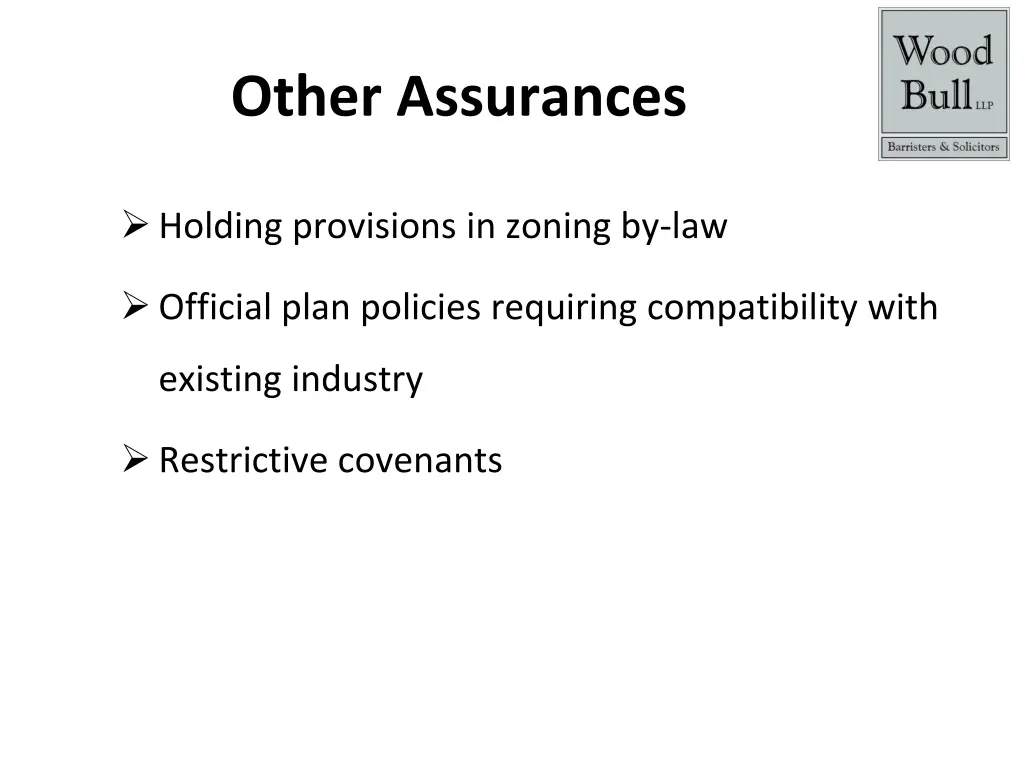 other assurances