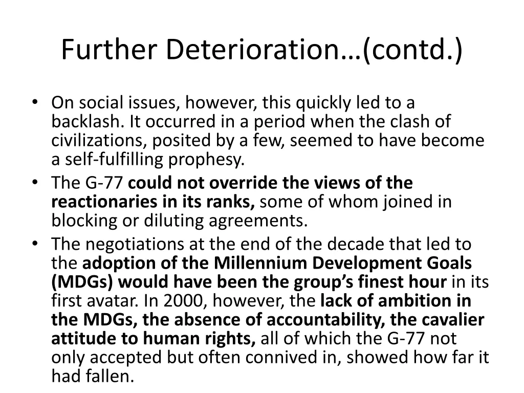 further deterioration contd 2