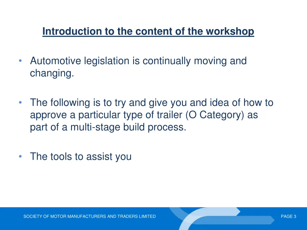 introduction to the content of the workshop