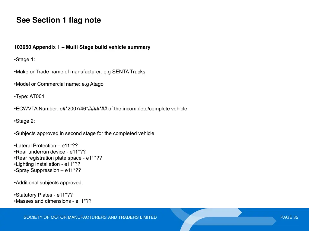 see section 1 flag note