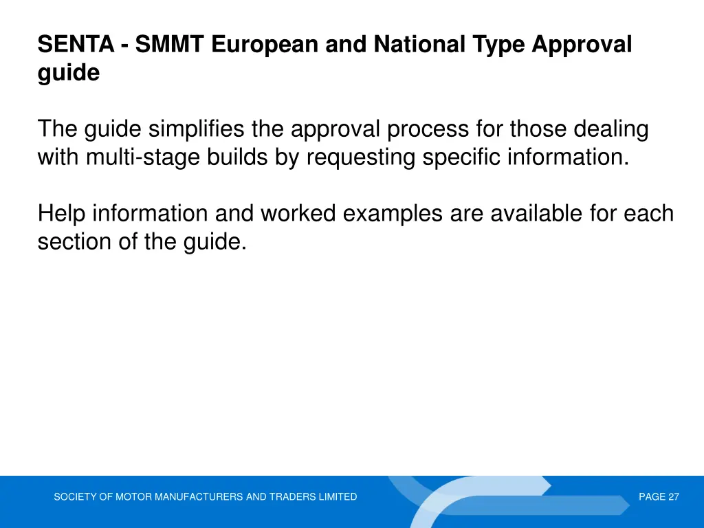 senta smmt european and national type approval 2