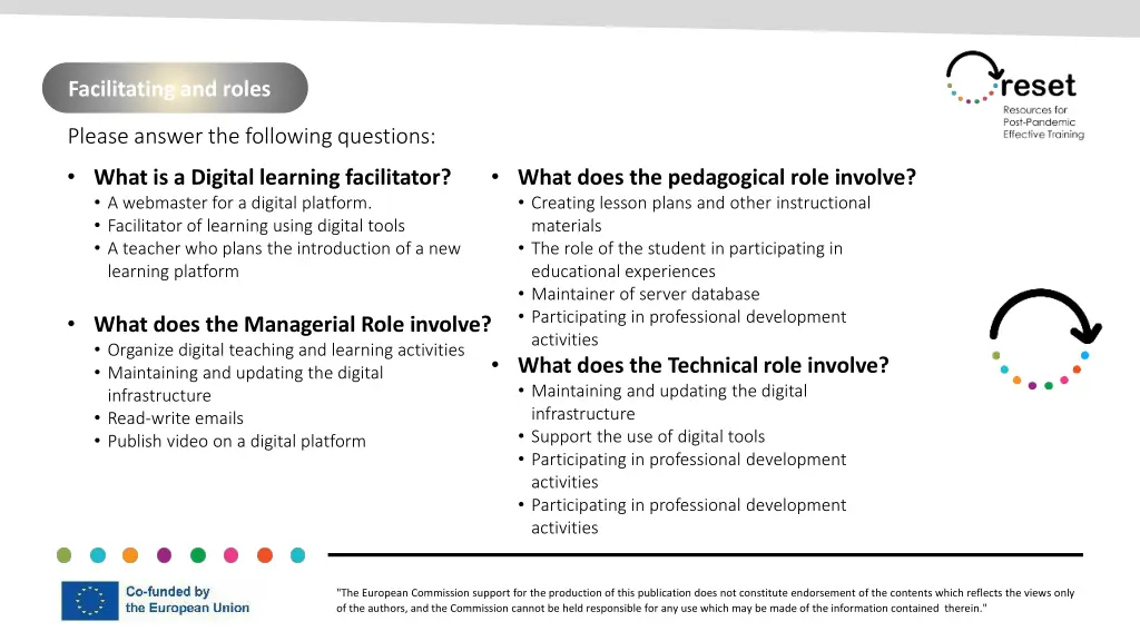 facilitating and roles 7