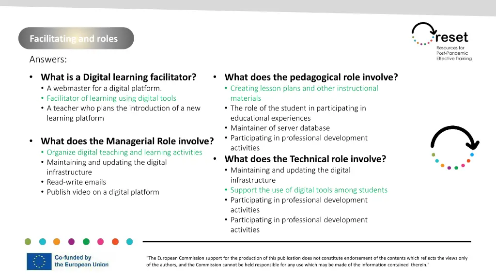 facilitating and roles 8