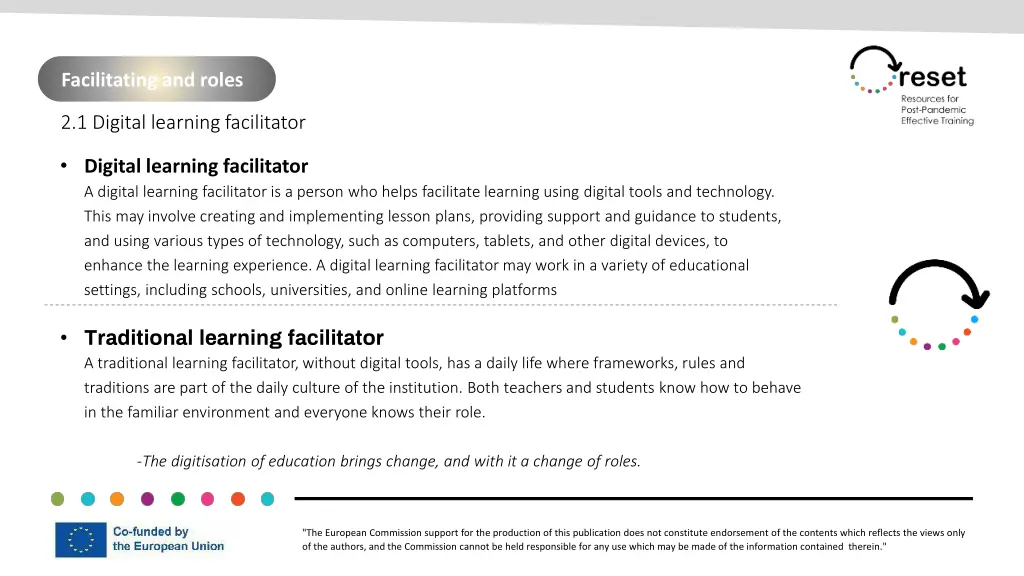 facilitating and roles