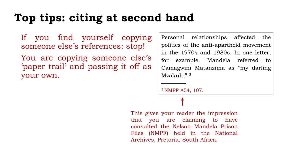 top tips citing at second hand 3