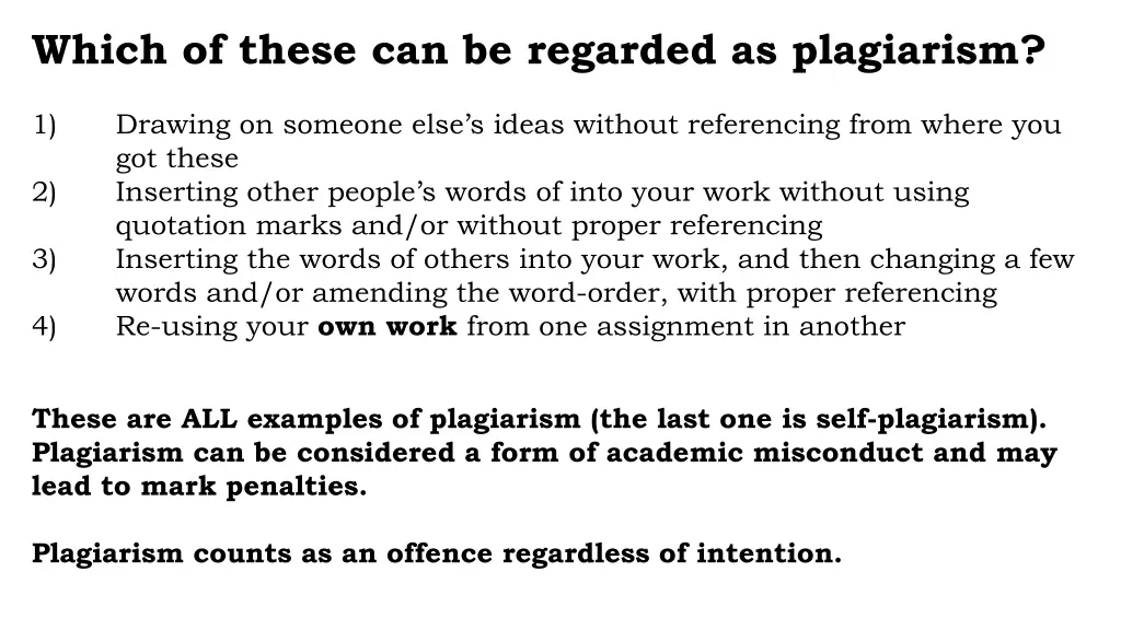 which of these can be regarded as plagiarism