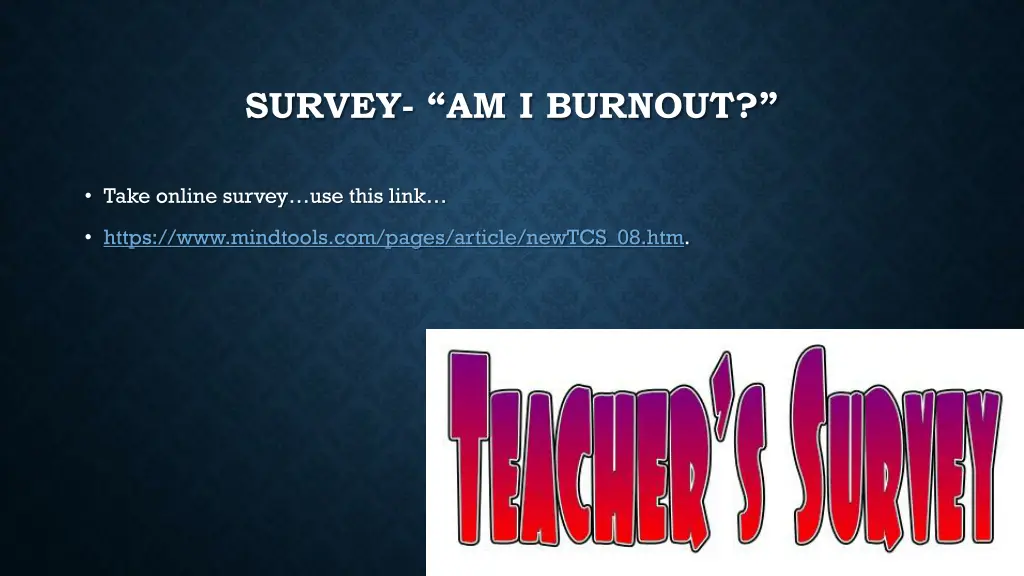 survey am i burnout
