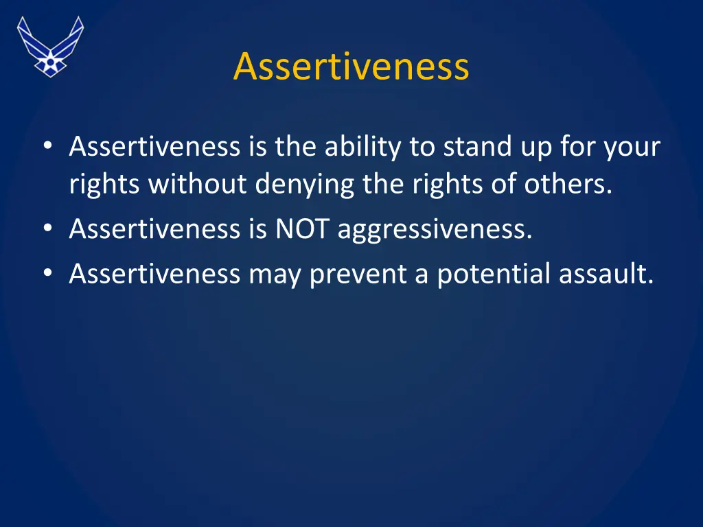 assertiveness
