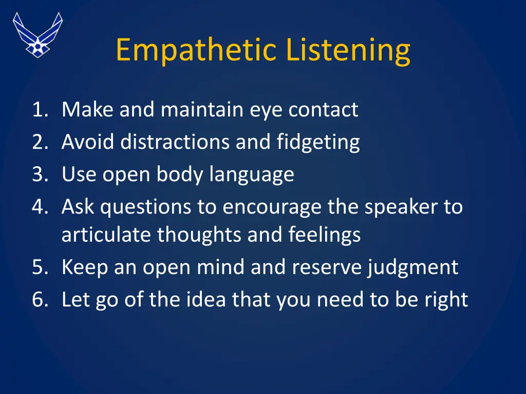 empathetic listening