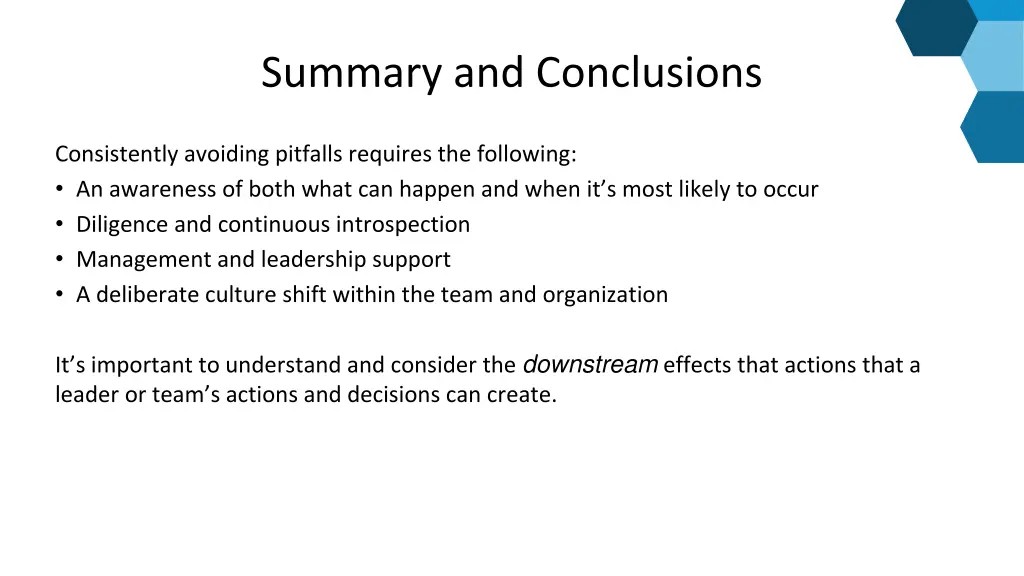 summary and conclusions