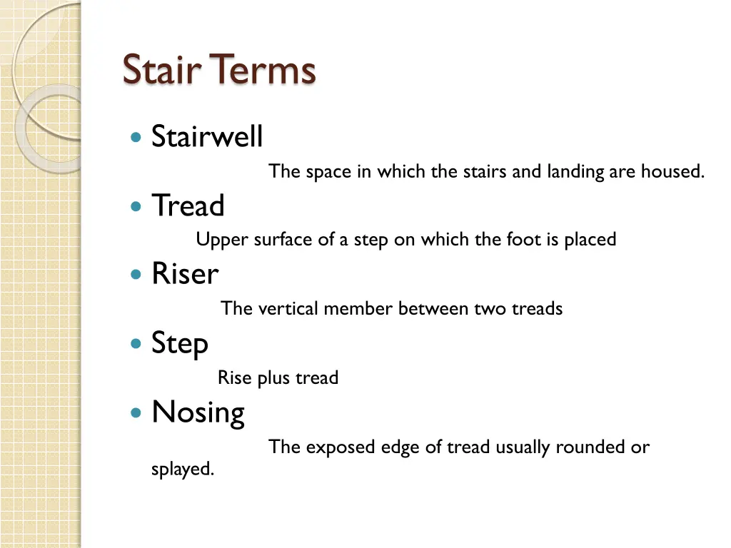 stair terms