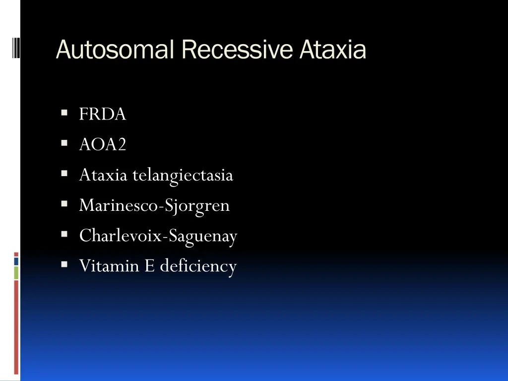 autosomal recessive ataxia 1