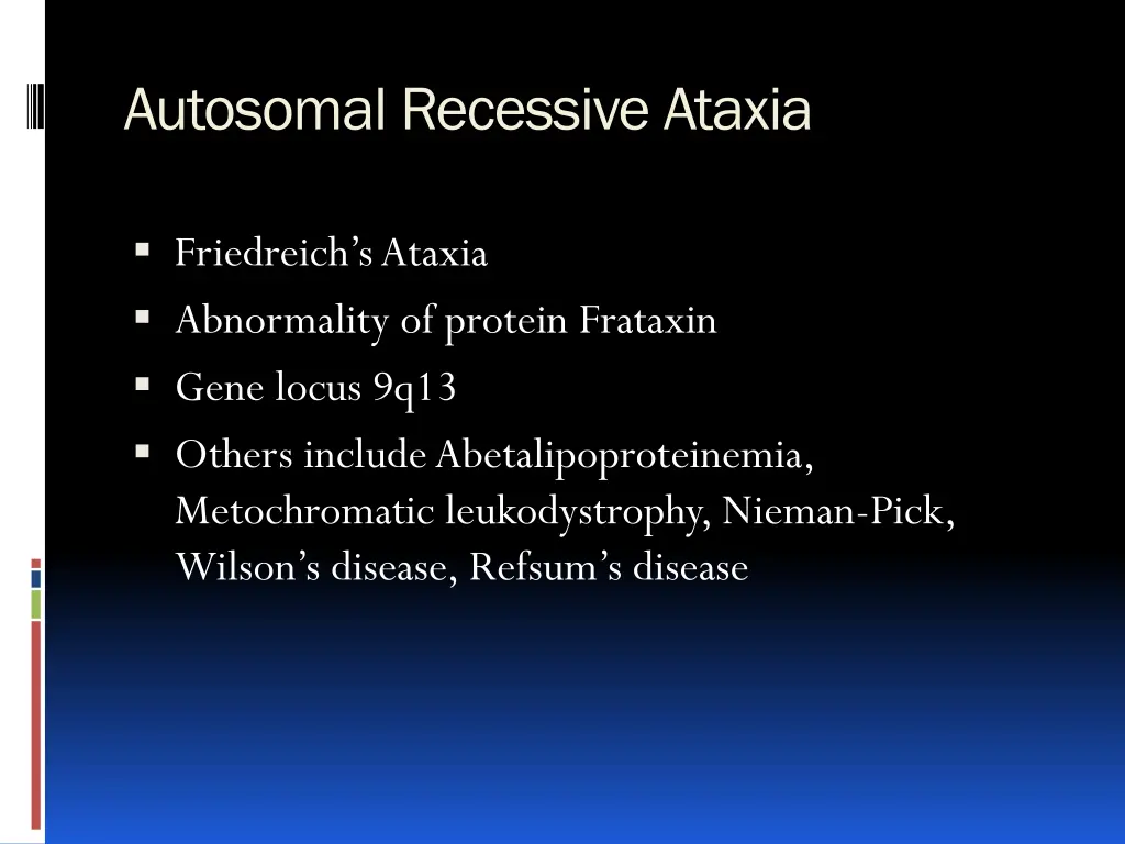 autosomal recessive ataxia