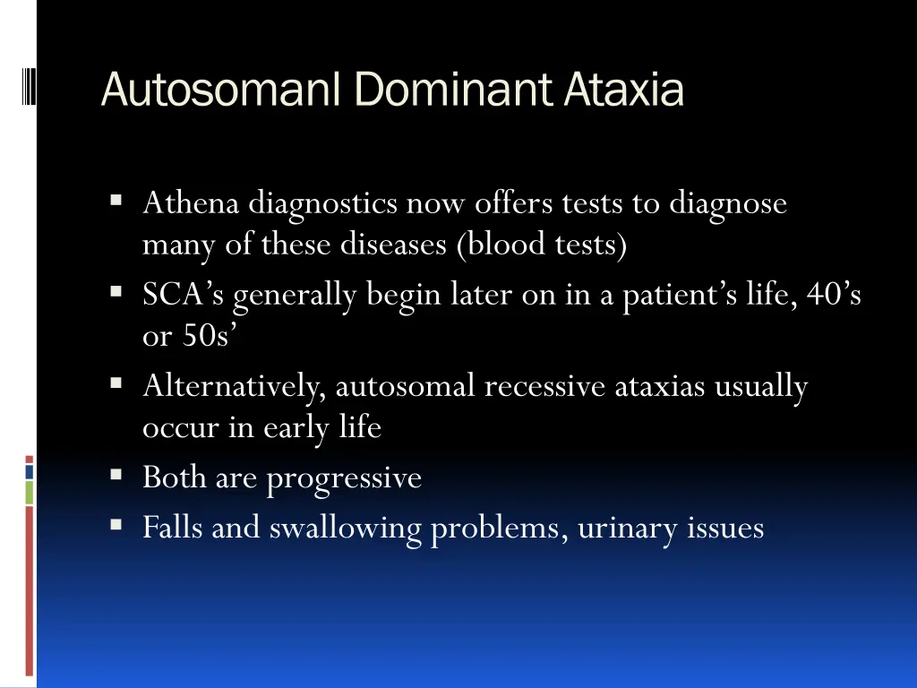 autosomanl dominant ataxia