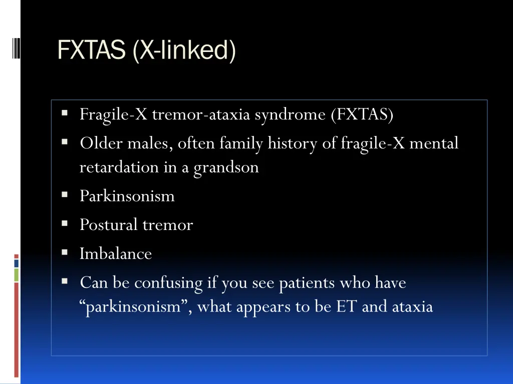 fxtas x linked