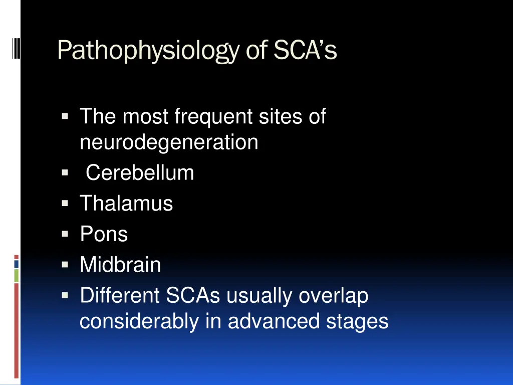 pathophysiology of sca s