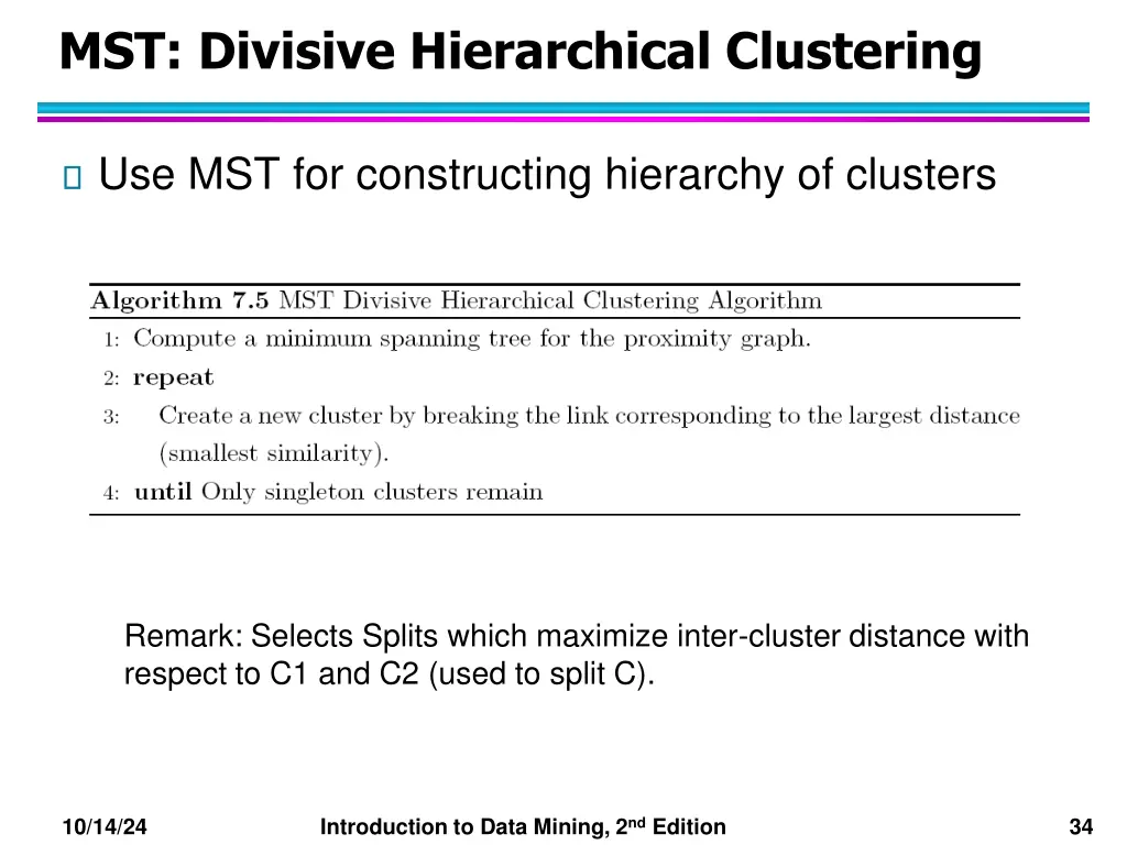 mst divisive hierarchical clustering 1