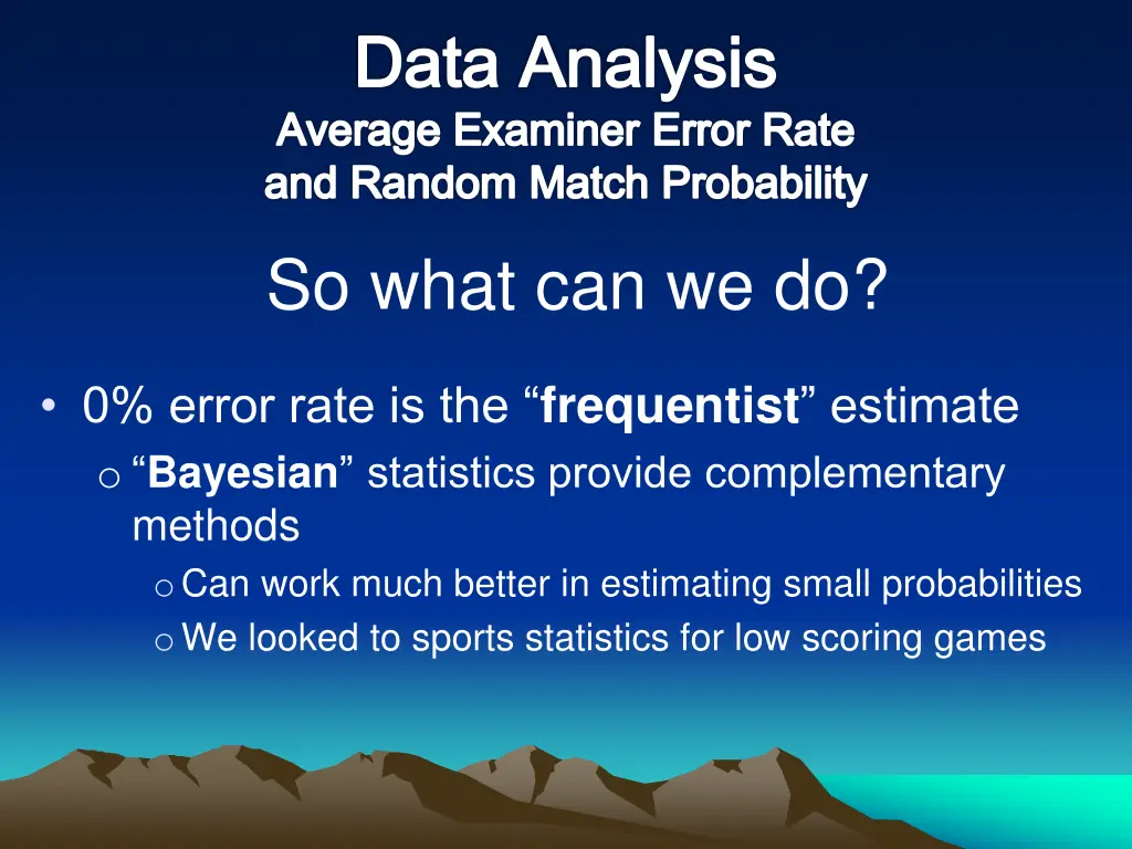 data analysis average examiner error rate 2