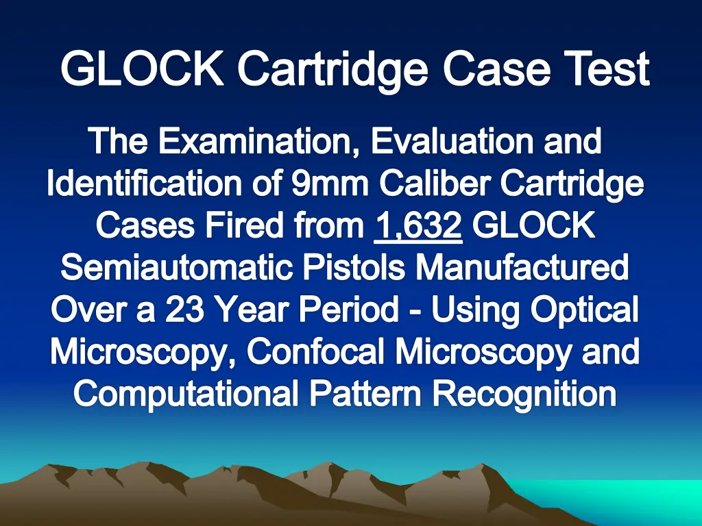 glock cartridge case test