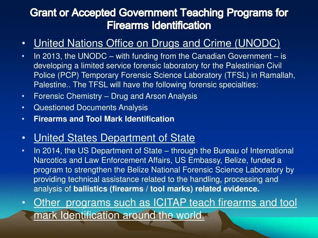 grant or accepted government teaching programs 1